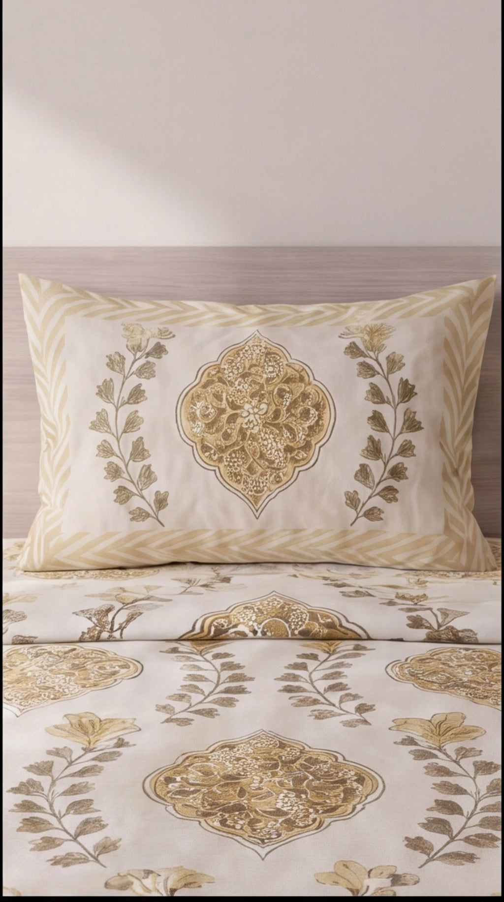 Pure Weave – Golden Bloom Single Bed Sheet Set
