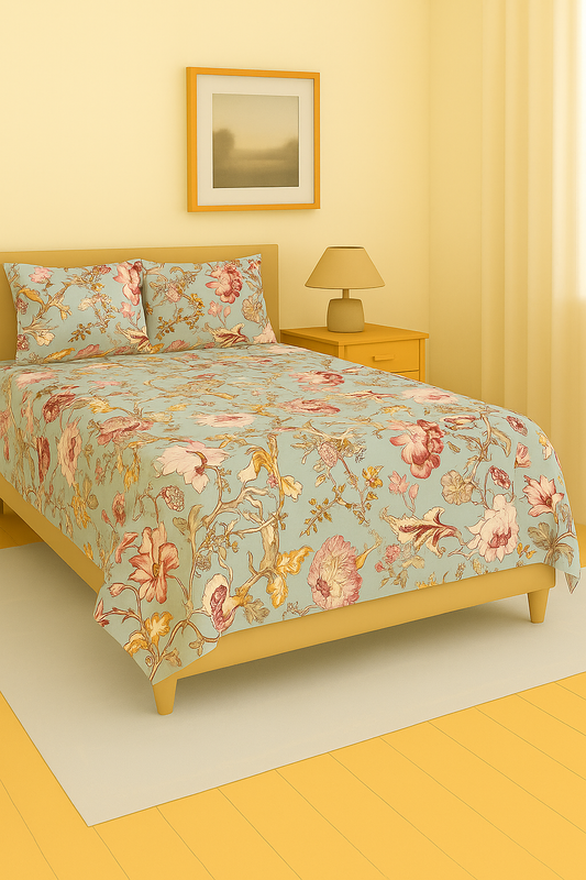 Pure Weave - Botanic Charm Double Bed Sheet Set (Fitted)