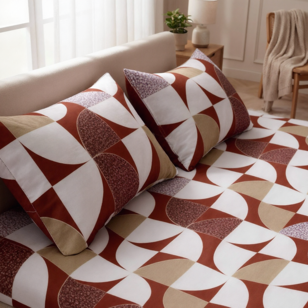 Pure Weave  – Terra Geo Double Bed Sheet Set