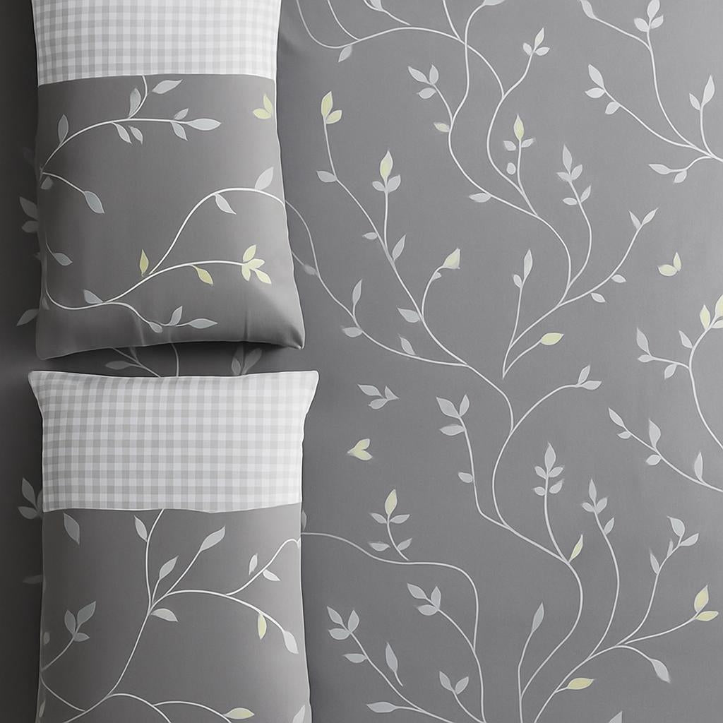 Pure Weave - Midnight Leaf Double Bed Sheet Set