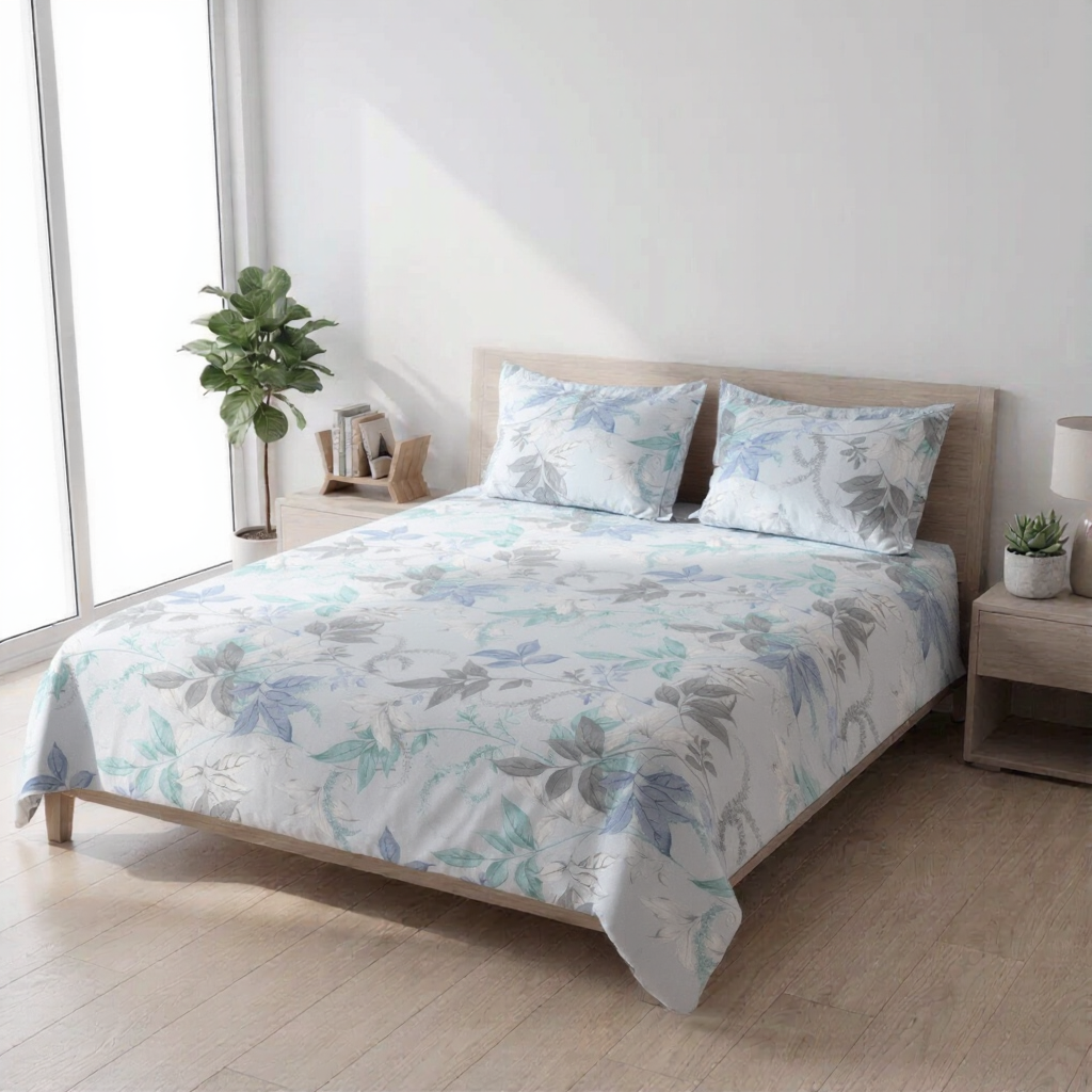 Pure Weave - Moonlit Flora Double Bed Sheet Set