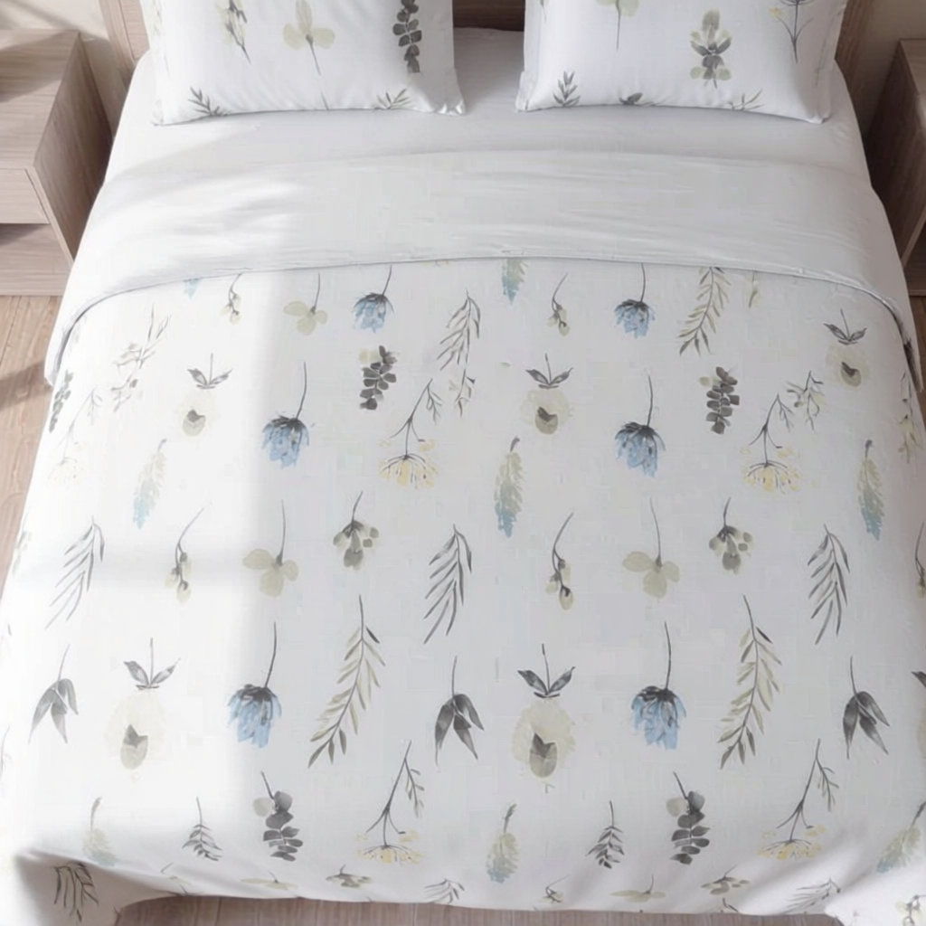 Pure Weave - Lemon Bloom Cotton Bedsheet Set