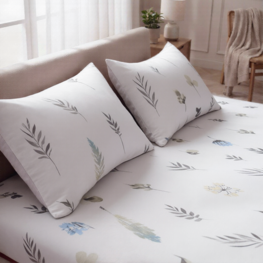 Pure Weave - Lemon Bloom Cotton Bedsheet Set