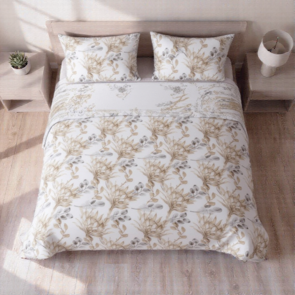 Pure Weave -Golden Grace Double Bed Sheet Set