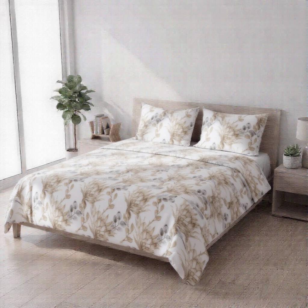 Pure Weave -Golden Grace Double Bed Sheet Set