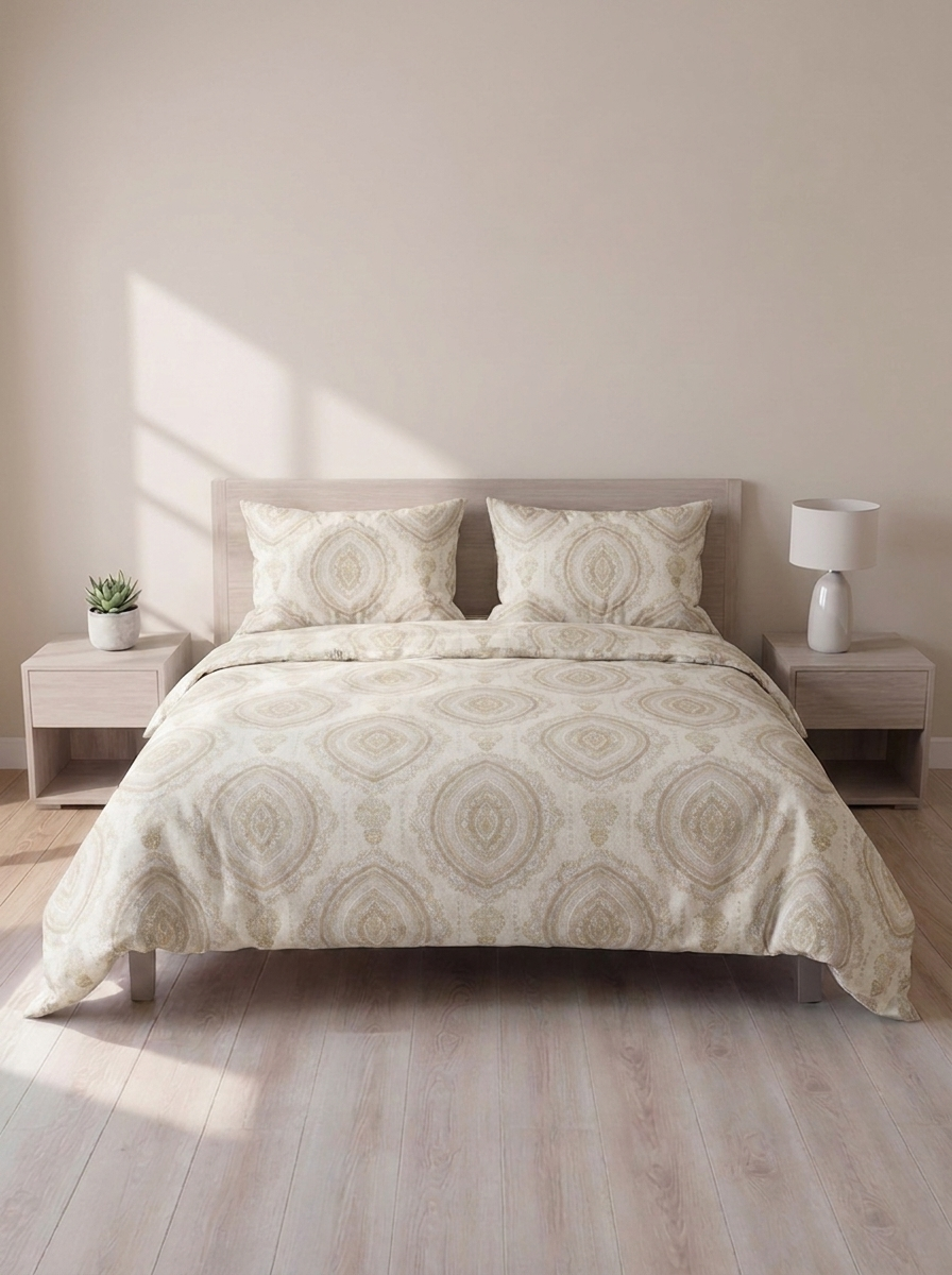 Pure Weave– Sandstone Harmony Double Bed Sheet Set