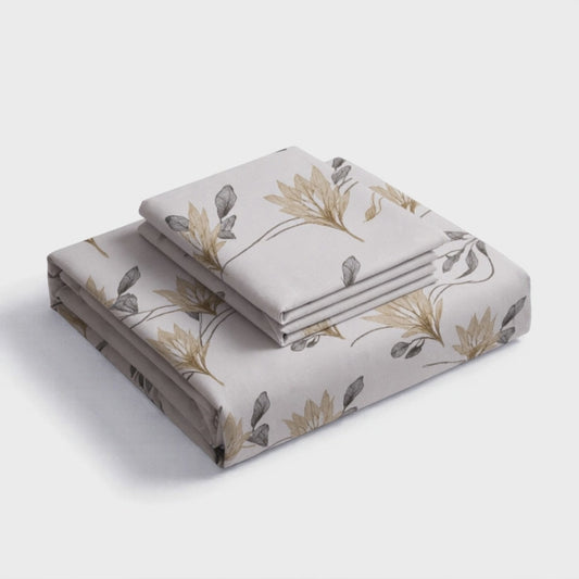 Pure Weave -Golden Grace Double Bed Sheet Set